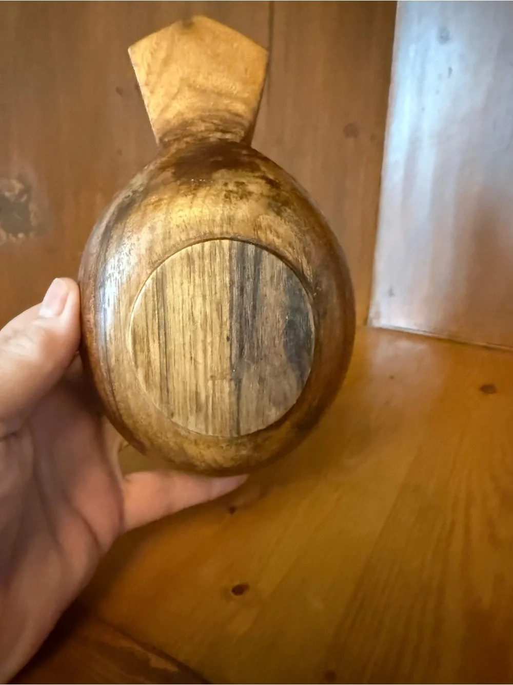 Vintage Hand Carved Wooden Duck Bowl Scandinavian Folk Art Kåsa Mid Century